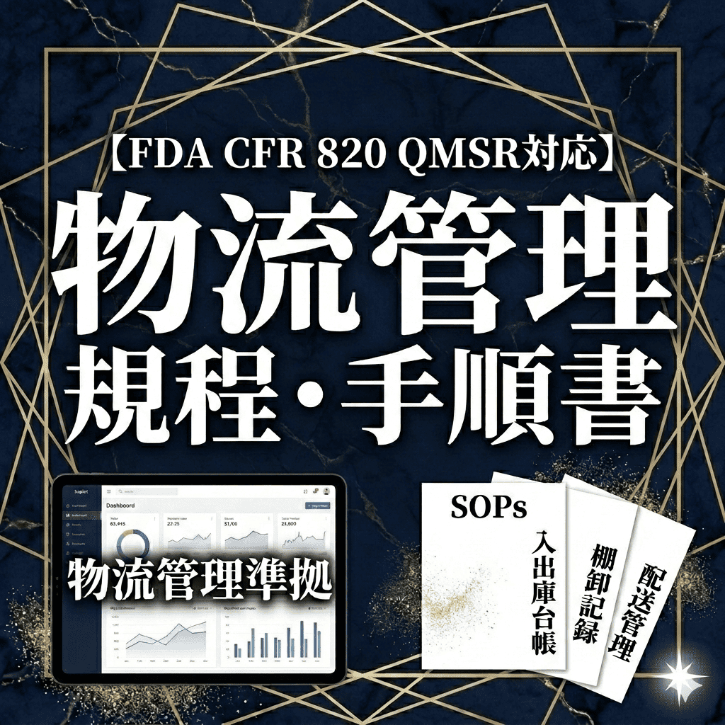 【FDA CFR 820 QMSR対応】物流管理規程・手順書