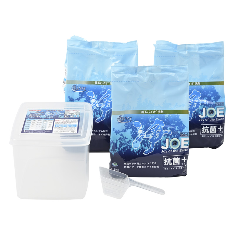 浄 抗菌プラス 3袋 容器付セット(粉末洗剤)