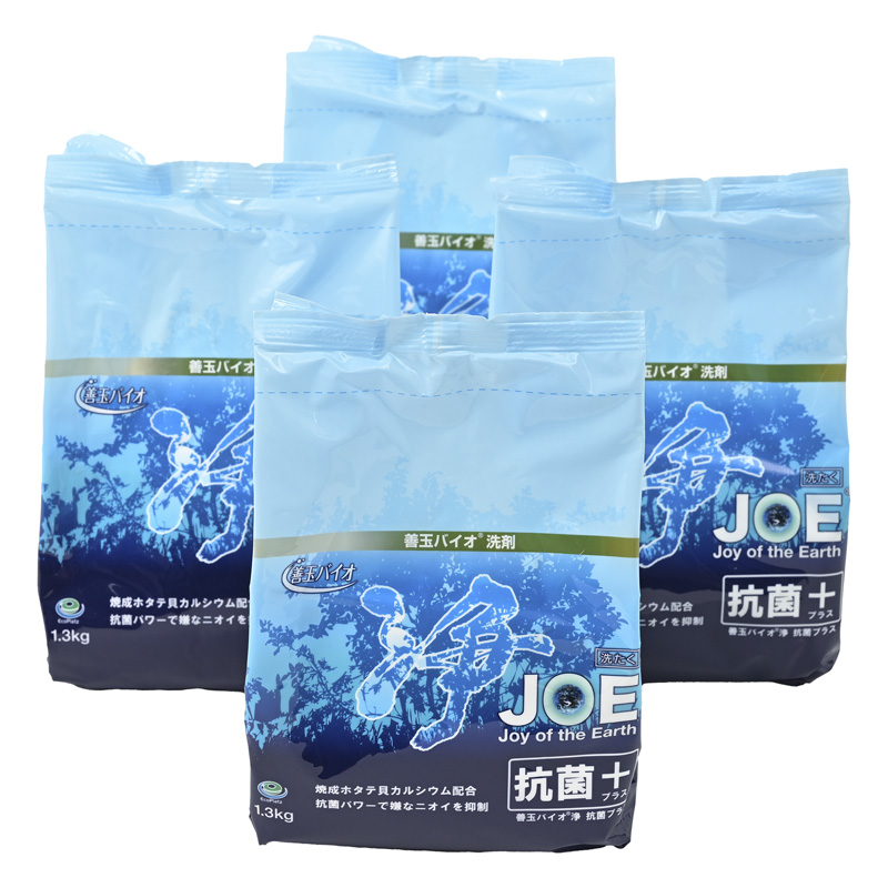 善玉バイオ洗剤　 Hybrid JOE 浄　抗菌プラス 浄 抗菌プラス 4袋 容器無し (粉末洗剤)