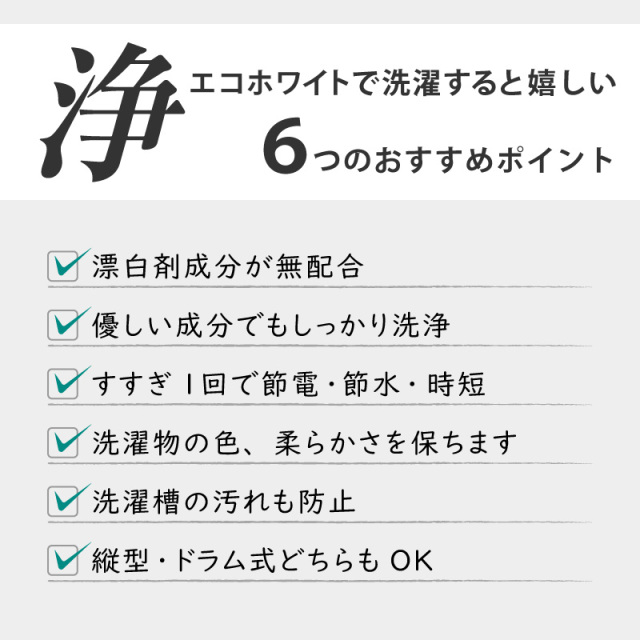 浄 エコホワイト 3個セット (粉末洗剤)