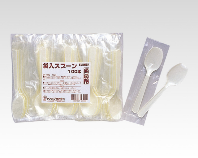 3ＳＰ－１００Ｇ　商い用袋入りスプーン　１００本×５パック※ご注文前に在庫確認をお願いいたします。