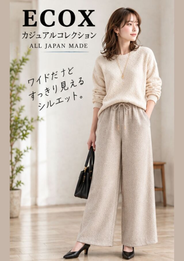 ウール調ドロストパンツ643-1430