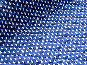 SOULEIADO ソレイアードのキルティング生地　ラ・プティット・ムーシュ　紺色(ネイビー)(0673-42)