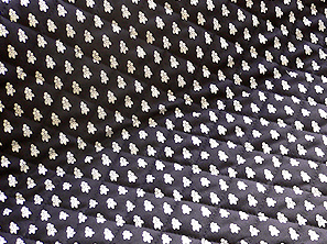 SOULEIADO ソレイアードのキルティング生地　ラ・プティット・ムーシュ　黒色(ブラック)(0673-43)