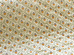 SOULEIADO ソレイアードのキルティング生地　プティット・フルール・デ・シャン　緑色(グリーン)(0673-44)