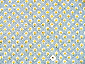 SOULEIADO ソレイアードのキルティング生地　プティット・フルール・デ・シャン　青色(ブルー系)(0673-45)