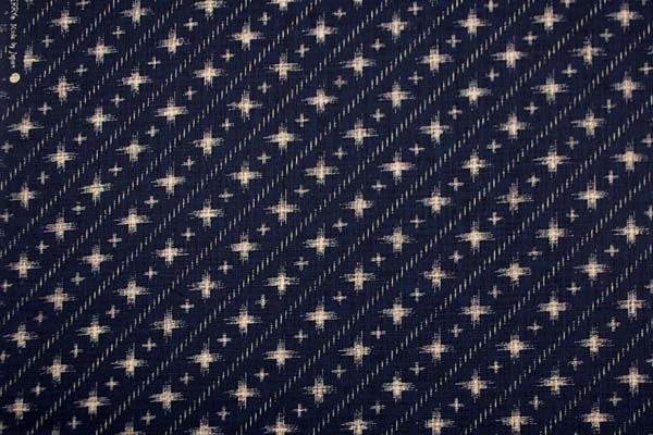 むら糸和柄　斜並十字