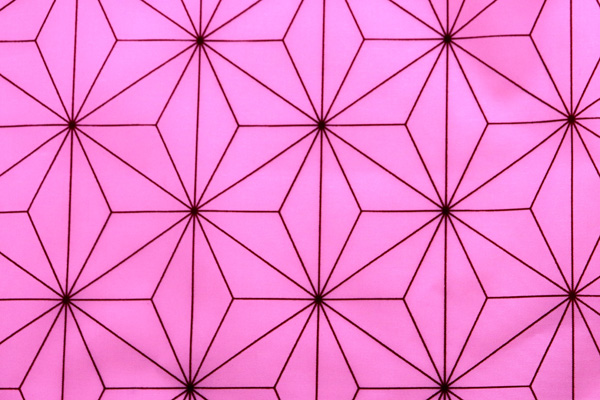 人気の和柄シリーズ 撥水加工のナイロンタフタ 麻の葉柄 くすんだピンク 生地通販 布販売 江戸ッ子