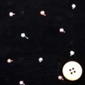 水玉刺しゅうレース生地　黒地×白・赤・青玉　 (4301-22)