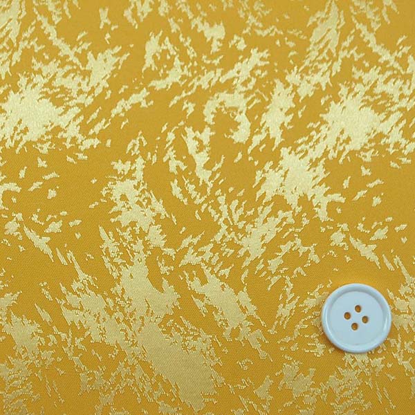 イベントや衣装に最適な光沢感のある素材　ポリエステルジャガード　フレイム（炎）　黄色　5613-06