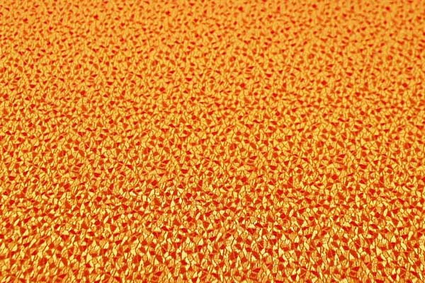 よさこいや舞台衣装に最適な　光沢感のある素材　ポリエステルジャガード　モザイク　オレンジ