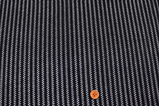 ラッセルストライプレース生地　黒　【50cm単位】　(ｇ1235)