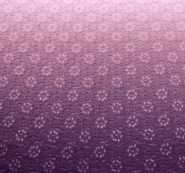 ラッセルレースぼかしプリント生地　赤紫系　【50cm単位】　(la747)