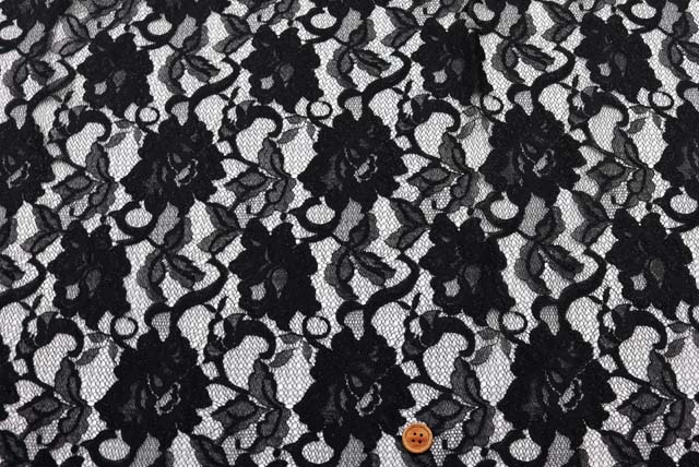 ラメ ラッセルレース生地 ニットではありません 黒 生地通販 布販売 江戸ッ子 ラメ ラッセルレース生地 ニットではありません 黒 生地通販 布販売 江戸ッ子