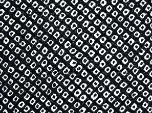 伝統的なちりめん生地 疋田文 鹿の子絞り 一目絞り 鹿の子しぼり 黒色・ブラック　約７０ｃｍ×約５０ｃｍカット　(0643-75)