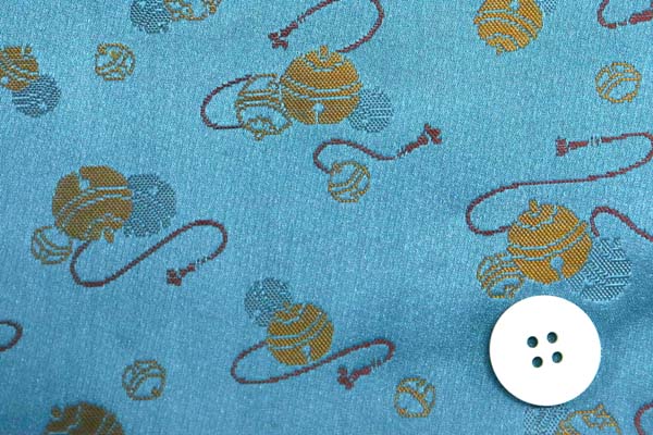 金襴などの手芸材料 日本の伝統柄 鈴散らし くすんだ青緑 和布 和風生地販売 和柄生地通販 江戸っ子