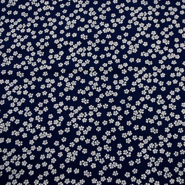 むら糸 和柄生地 和布 藍染風の伝統的な和風生地 さくら 和柄生地通販 和布専門店 江戸っ子