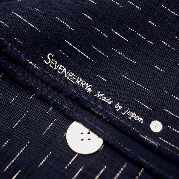 むら糸和柄　縦雫