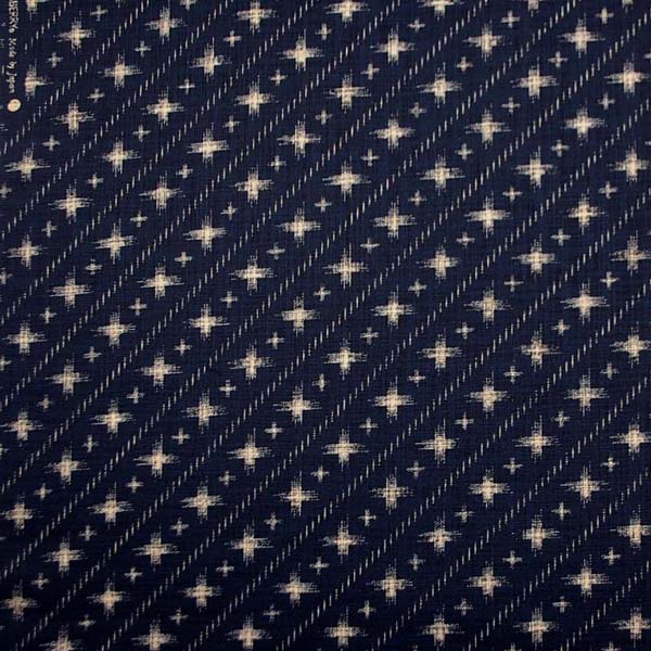 むら糸和柄　斜並十字