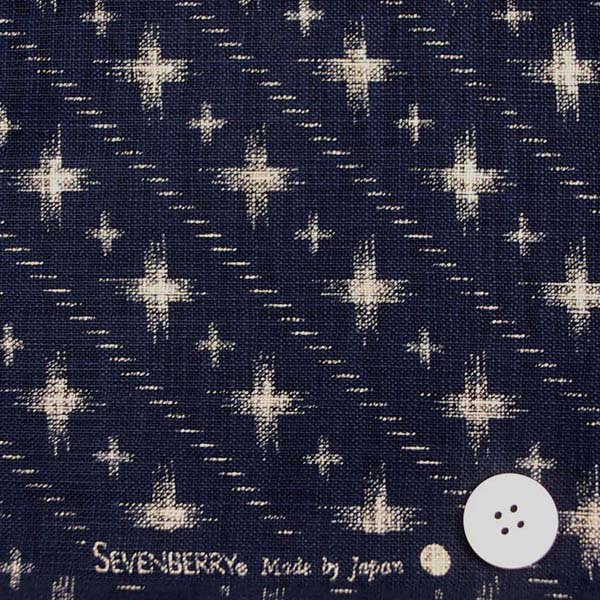 むら糸和柄　斜並十字