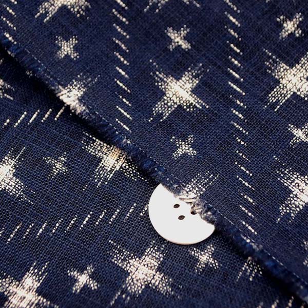 むら糸和柄　斜並十字