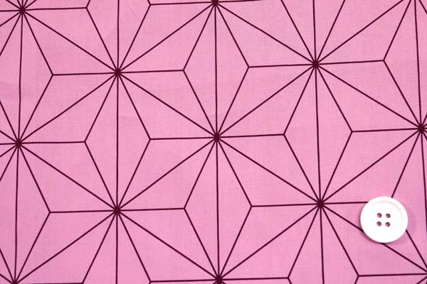 あの人気の柄が再入荷 人気のあの柄の第２弾 日本の伝統 ブロードの麻の葉柄 ピンク 生地通販 布販売 江戸ッ子