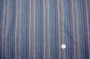 浴衣じんべいに最適な　しじら織りストライプ生地　紺色