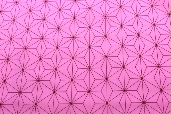 人気の和柄シリーズ 撥水加工のナイロンタフタ 麻の葉柄 くすんだピンク 生地通販 布販売 江戸ッ子