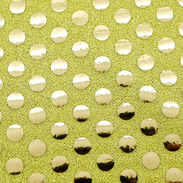 大玉スパンコール　１５ｍｍ　黄色地×金