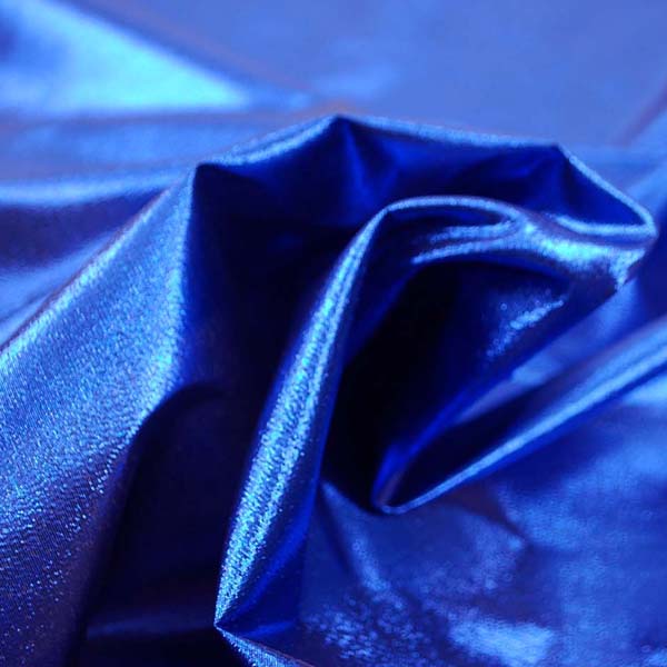 よさこいや衣装やディスプレイに最適な　ラメ　シャンブレー　ブライトンブルー（ブルー糸×ブラック糸）