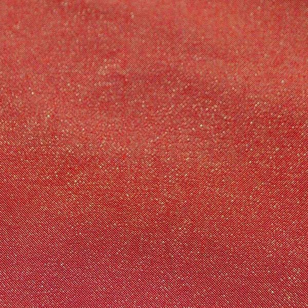 衣装やディスプレイに最適な　ハイクオリティなラメ　シャンブレー　レッド（レッド糸×ゴールド糸）