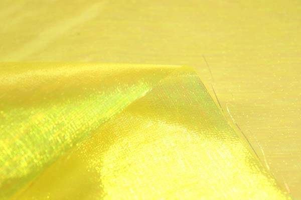 パールタイプのラメシャンブレー　ベース色イエロー