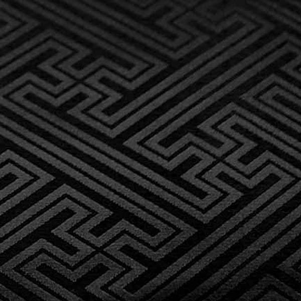 よさこいや舞台衣装に最適な　光沢感のある素材　ポリエステルジャガード　紗綾形　黒