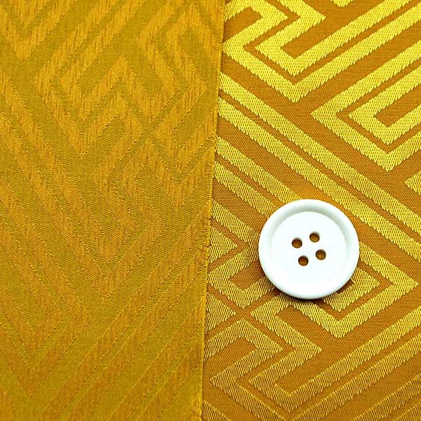 よさこいや舞台衣装に最適な　光沢感のある素材　ポリエステルジャガード　紗綾形　黄色