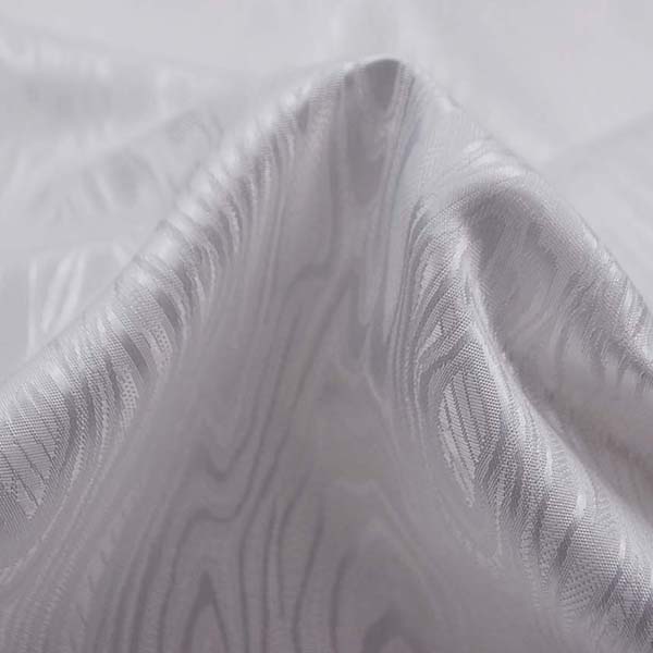 よさこいや舞台衣装に最適な　光沢感のある素材　ポリエステルジャガード　モアレ　白