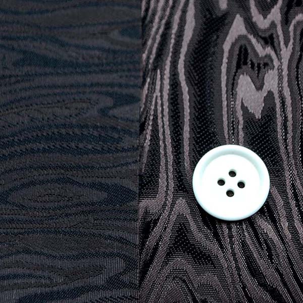 よさこいや舞台衣装に最適な　光沢感のある素材　ポリエステルジャガード　モアレ　こげ茶