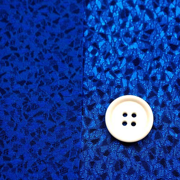 よさこいや舞台衣装に最適な　光沢感のある素材　ポリエステルジャガード　モザイク　青（ロイヤルブルー）