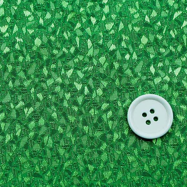 よさこいや舞台衣装に最適な　光沢感のある素材　ポリエステルジャガード　モザイク　緑