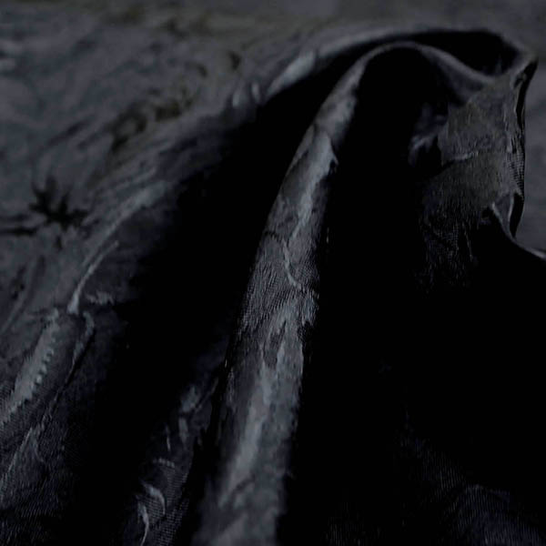 シャンブレーシャンタン　ローズジャガード　黒×黒