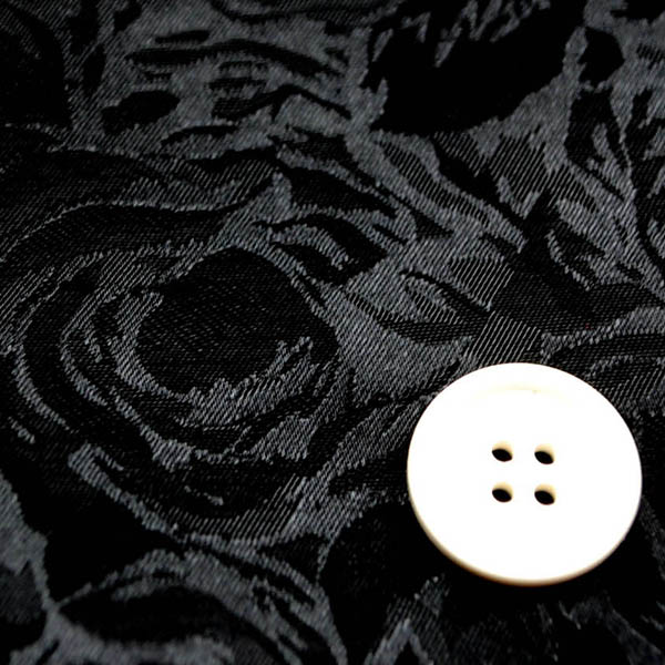 シャンブレーシャンタン　ローズジャガード　黒×黒