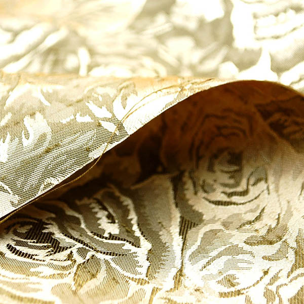 シャンブレーシャンタン　ローズジャガード　シャンパンゴールド×ゴールド