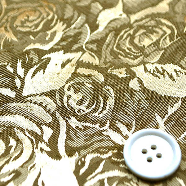 シャンブレーシャンタン　ローズジャガード　シャンパンゴールド×ゴールド