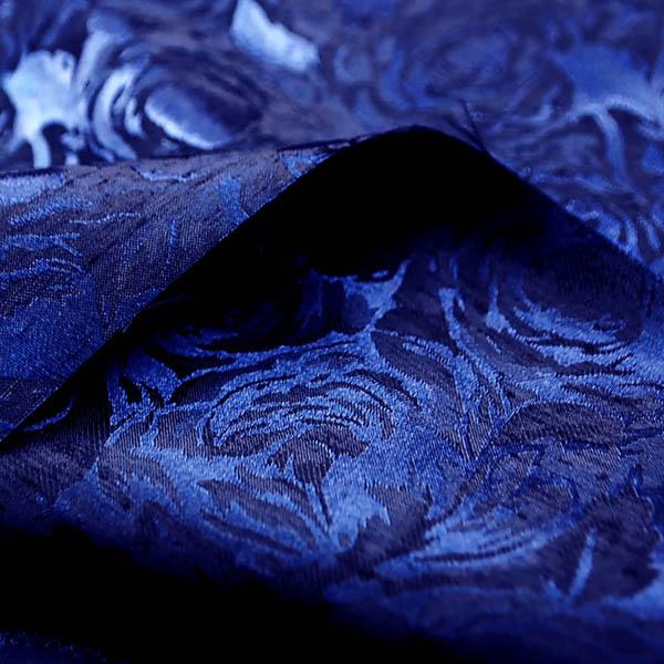 シャンブレーシャンタン　ローズジャガード　ネイビー×紺