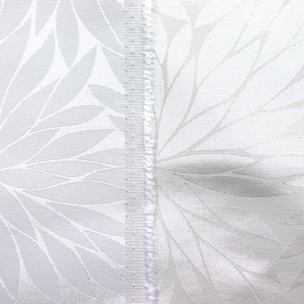 イベントや衣装に最適な光沢感のある素材　ポリエステルジャガード　菊の柄　白