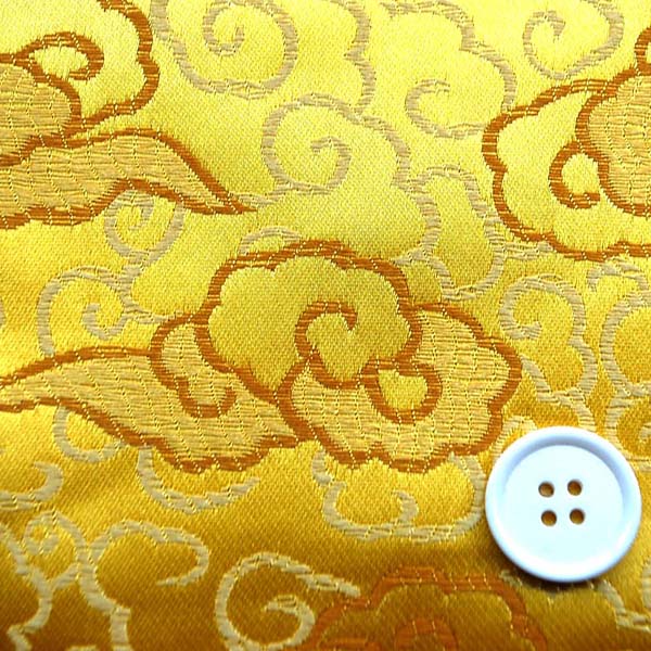 サテンジャガード　雲　ゴールド