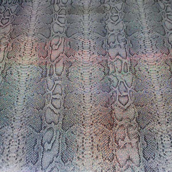 多彩に輝くホログラムのロイヤルスムース　パイソン柄（大蛇）　グレー系　＝お取り寄せ商品のため即出荷は不可能となります＝