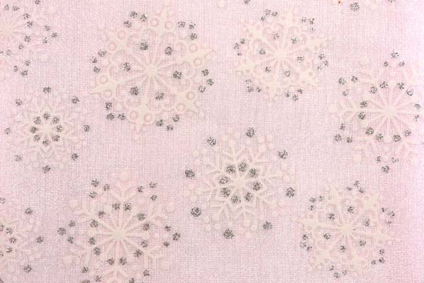 裏地にクールマックスガーゼ使用　雪の結晶オーガンジーマスクキット　ピンク