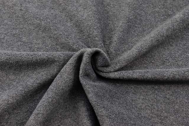 プレミアムフリース生地　グレイ【50cm単位】 （f211）