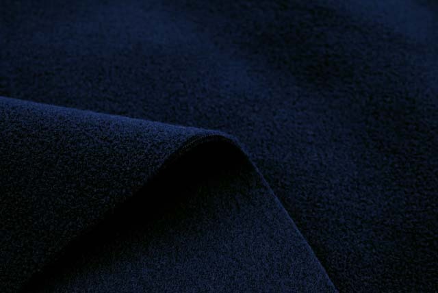 プレミアムバルキーフリース生地　濃紺【50cm単位】 （f215）