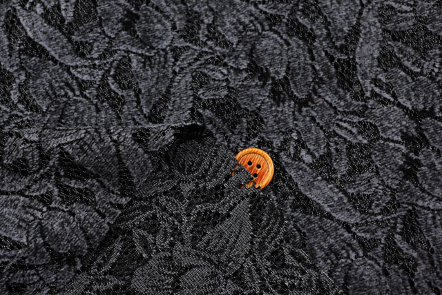 ラッセルレース生地　紺　【50cm単位】　(la706)